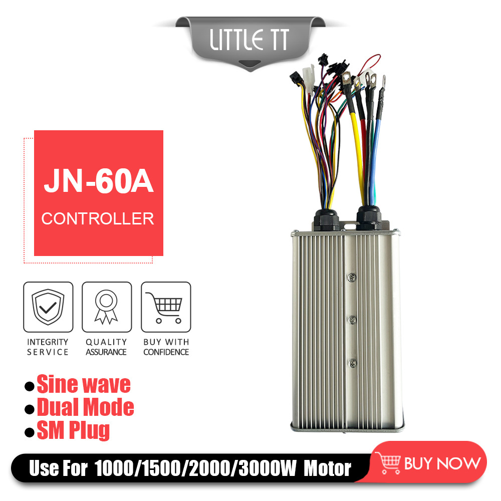 Bicycle scooter lithium battery modification accessories 48V-72V 60A dual-mode 18 tube Zhengxuan wave controller
