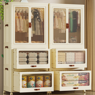 Household children's hanger Installation-free folding storage cabinet bedroom living room Yiwu with hanger storage organizer wardrobe