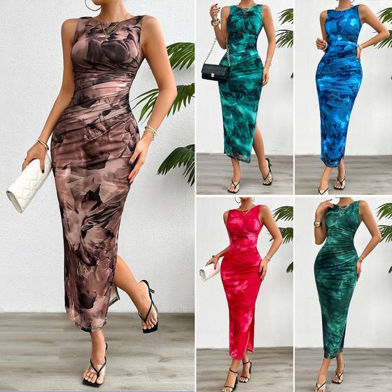 Di Yun Women's Wear 2024 Spring/Summer Temperament Slim Fit Sleeveless Mesh dress