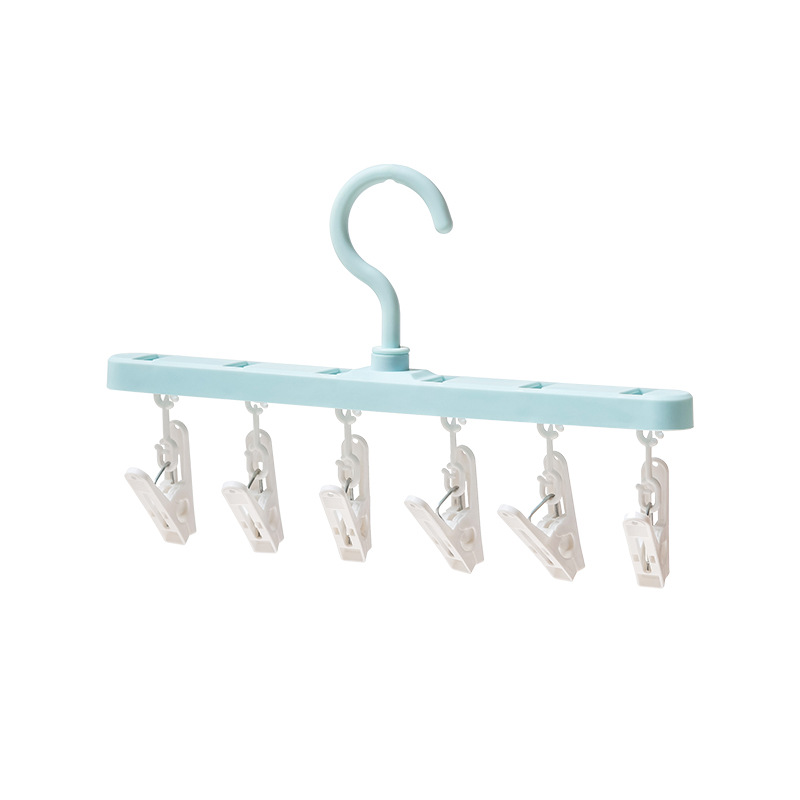 6-clip clothes hanger socks baby clip baby children rack dormitory underwear drying artifact clothes clip clothes drying clip