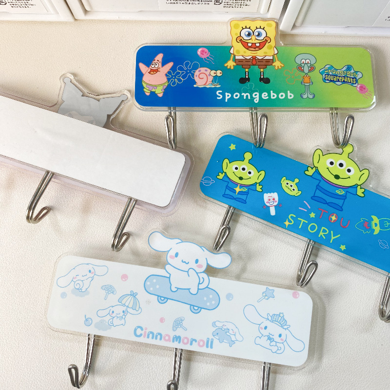Door hook Sanrio Pacha dog coolomi bathroom hook cute acrylic seamless hook punch-free