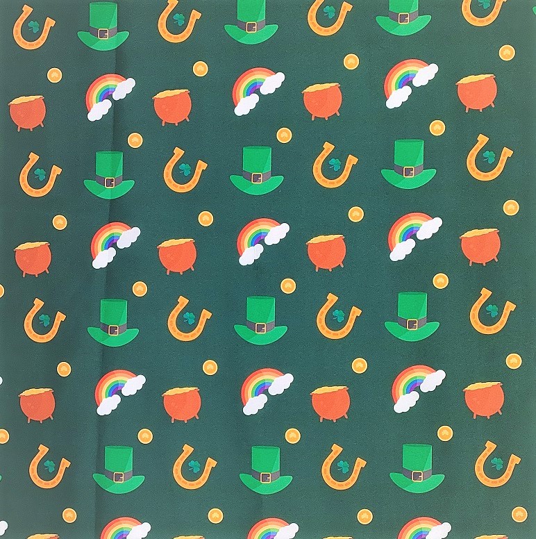 New Clover St. Patrick's Day Irish Day Decorative Digital Printed Fabric Set Spot Wholesale