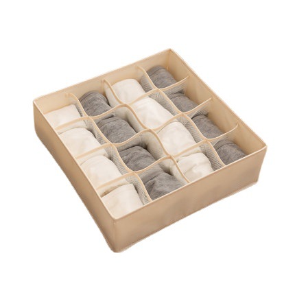 Drawer Type Cationic Grid Storage Box Household Foldable Fabric Organizer Box Underwear Socks Storage Box