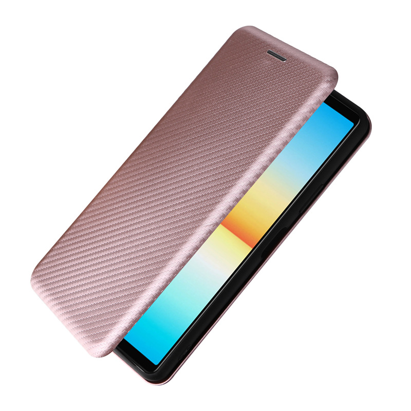 Suitable for Sony Xperia10 IV mobile phone case cover flip magnetic buckle card insert carbon fiber business leather case