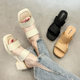 New High Heel Slippers Women's Summer Cross-border Sandals Women's Outer Wear Thick Heel Foreign Trade All-match Southeast Asia One-word Beach Sandals