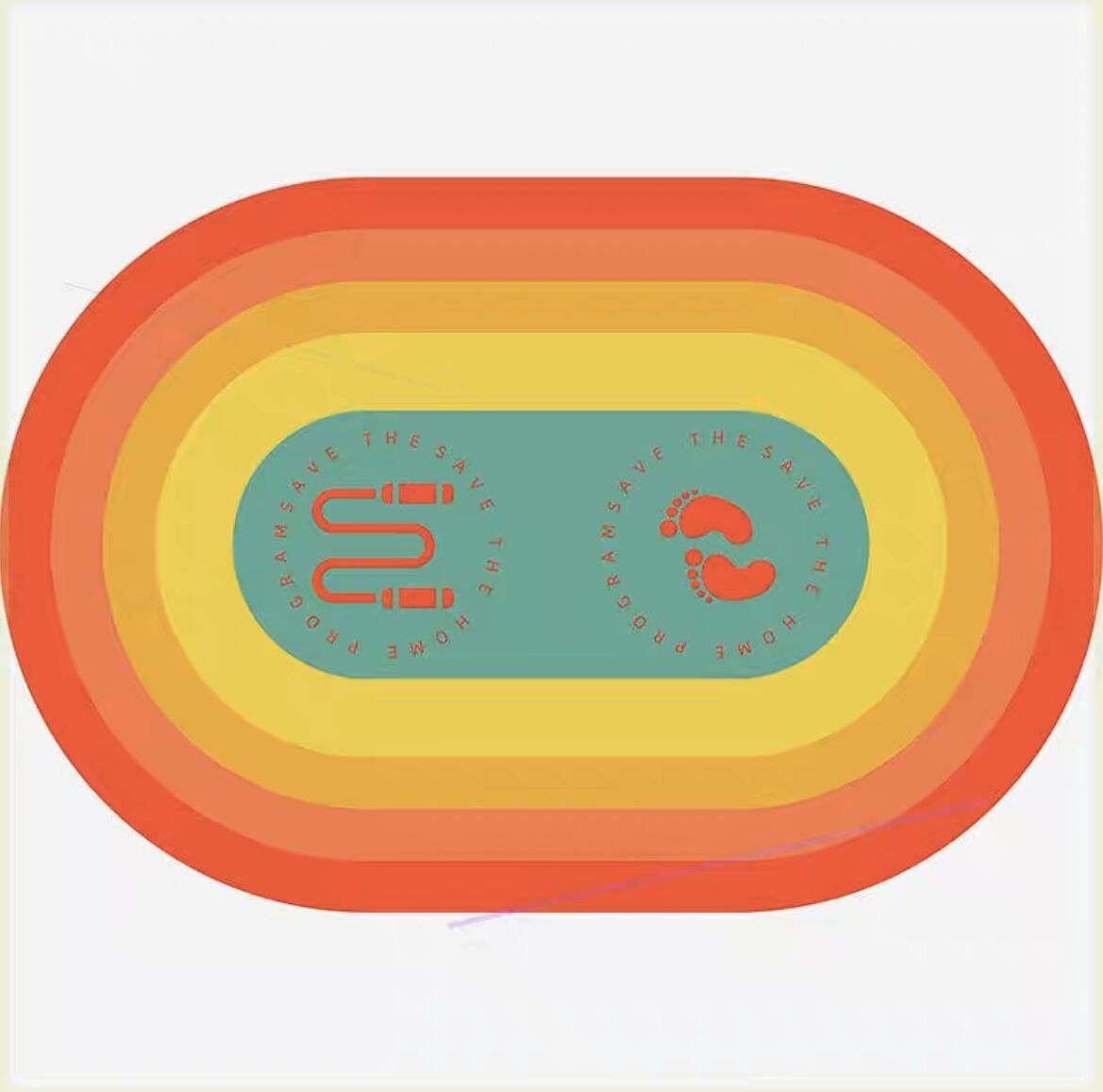 同款【新款升级五代】硅胶底彩虹跳绳垫隔音地垫室内运动地垫