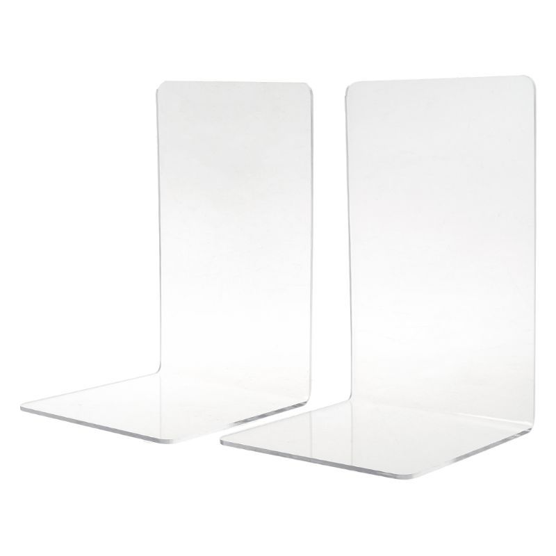 Thickened Transparent Acrylic Bookshelf Book Stand L-shaped Book Stand Book Holder Fixed Desktop Book Storage Artifact