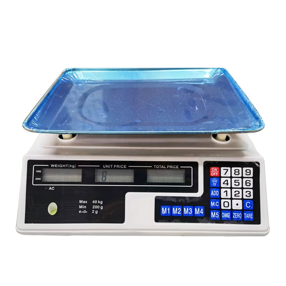 Rechargeable Kitchen Scale Export 209 Electronic Pricing Scale High Precision gram Commercial Fruit Weighing Scale 40kg