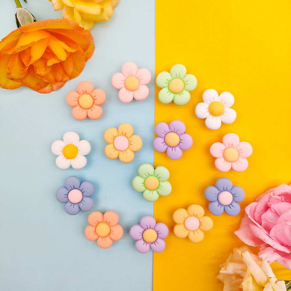 Resin flower cute cartoon hole shoes shoes flower shoe buckle Amazon hot DIY garden shoes decorative buckle