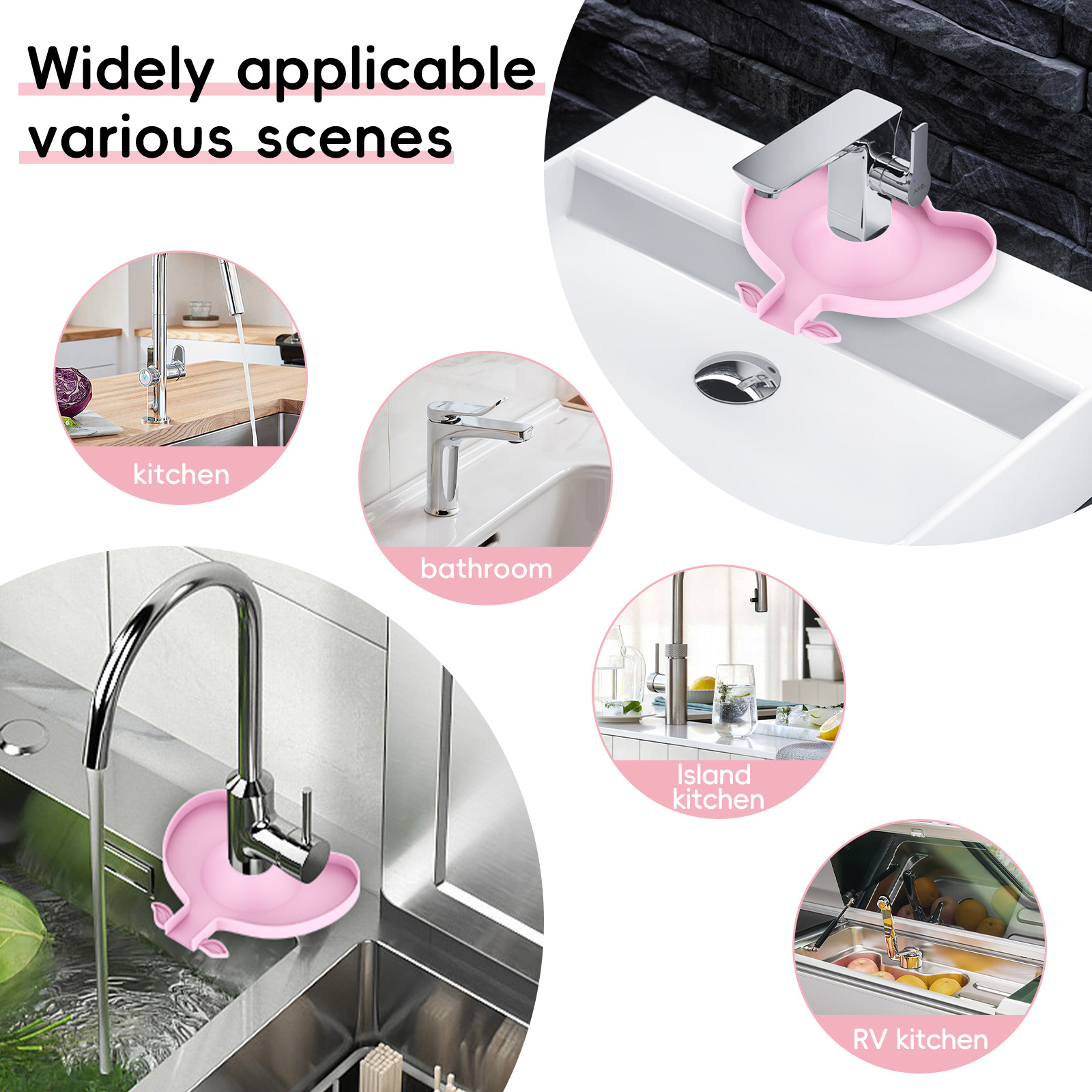 New faucet drain pad faucet splash-proof water pad sink drain pad silicone spill-proof drain pad