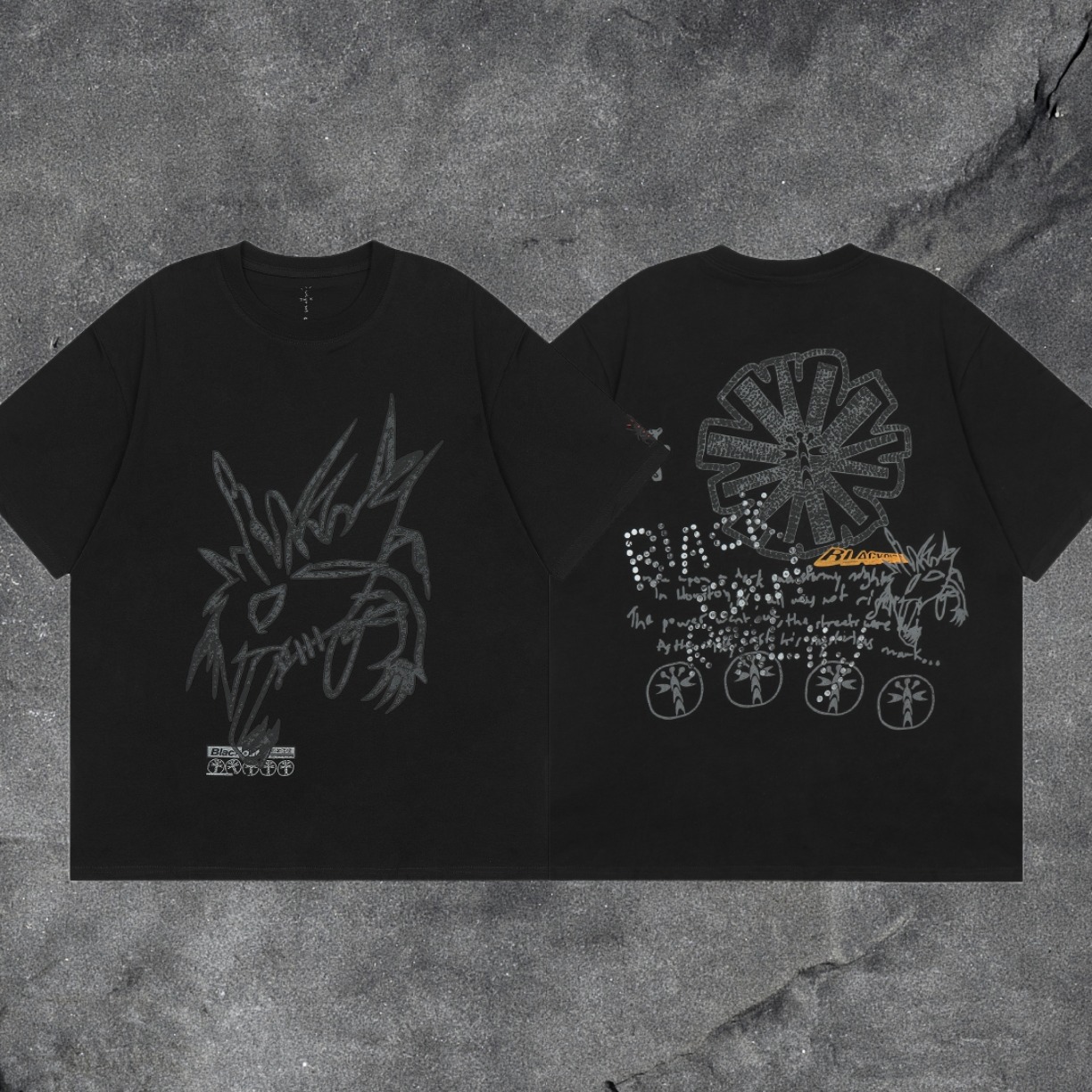 thumbnail for Travis Scott Cactus Jack is a collection of skeleton man Hiroshi Fujiwara co-branded printed short-sleeved T-shirts