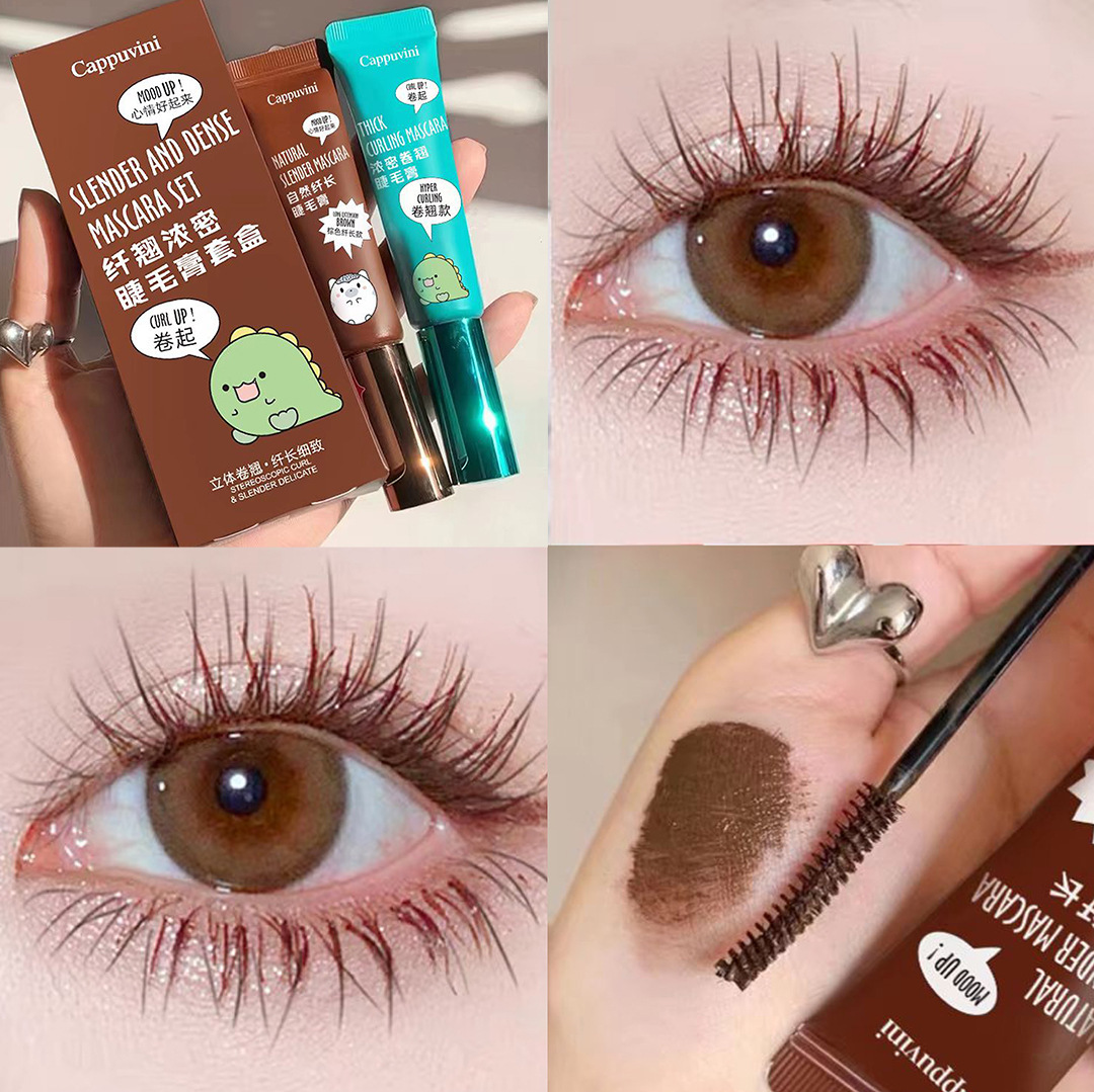 Cappuvini Small Animal Toothpaste Tube Mascara Waterproof Slim Long Curled Not Easy to Snoop Lasting Natural