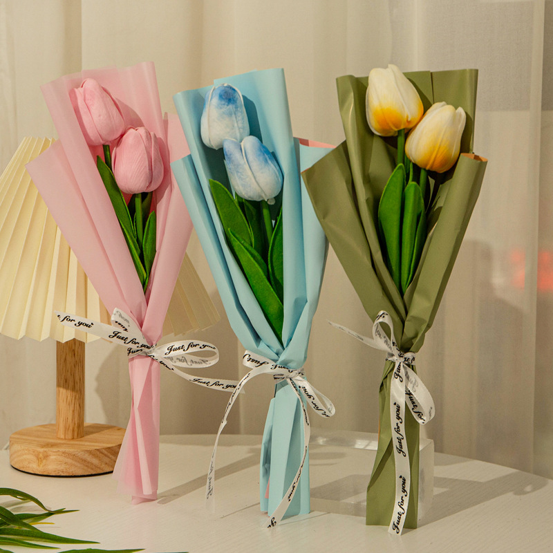 2024 New Teachers' Day Gift for Mother Female Teacher Practical Small Gift Tulip bouquet High Sense Gift Box