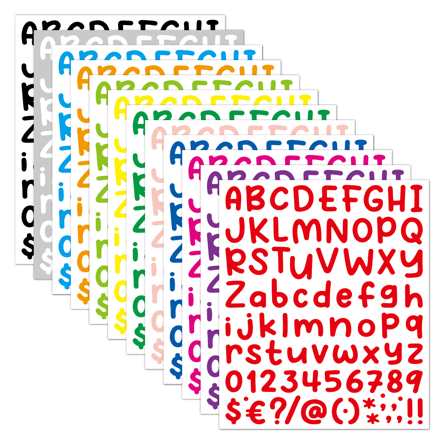 A variety of waterproof alphanumeric stickers wholesale vinyl vinyl sticker hand account diy decorative stickers