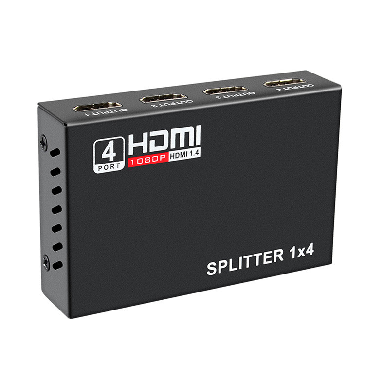 HDMI one-in-four-out HD video distributor 1-in-4-out hdmi1-in-4 divider one-in-four screen splitter