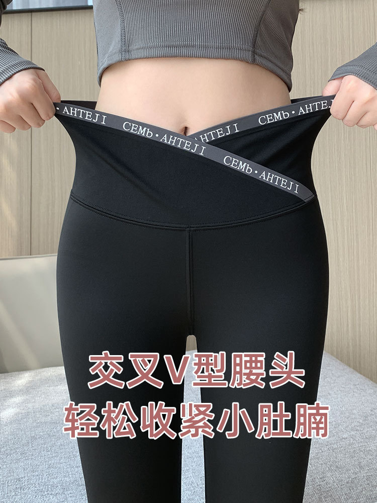 Skinny pants cross shark pants leggings women wear high waist slim tight yoga pants thin legs Barbie pants wholesale