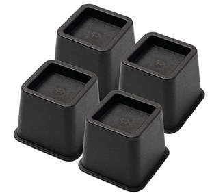 Small slope bottom narrow 1.3 inch square trapezoidal plastic bed feet cabinet feet sofa feet table feet furniture heightening foot pad