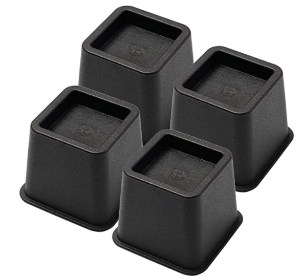 Small slope bottom narrow 1.3 inch square trapezoidal plastic bed feet cabinet feet sofa feet table feet furniture heightening foot pad