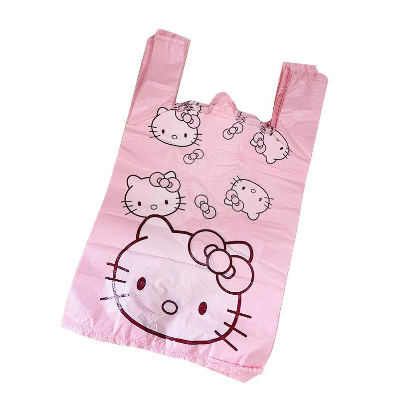 Vest bag plastic bag girl pink handbag gift bag storage bag garbage bag household portable cartoon female
