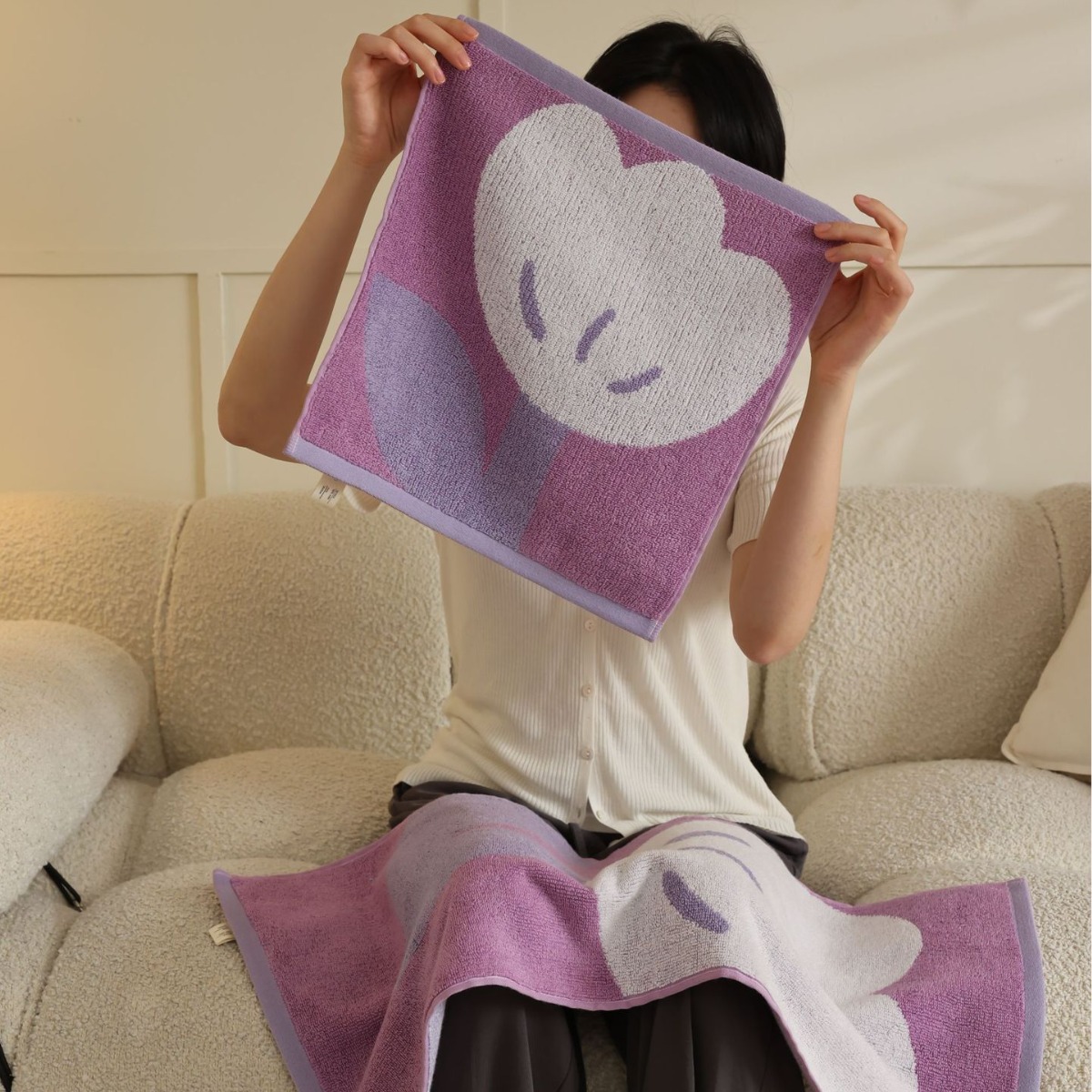 2023 new Xinjiang long-staple cotton cotton large tulip towel class A two-color bathroom absorbent towel bath towel