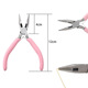 Powder handle pointed nose pliers (no teeth)