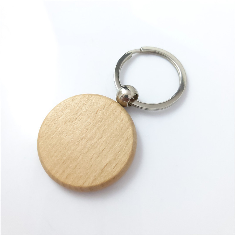 Spot wood keychain laser engraved beech wood keychain blank wood keychain creative diy decorations
