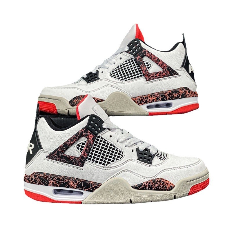 ピュアオリジナル Aj4 メンズ レディース ホワイト セメント メルト ラバ ユニバーシティ ブルー スポーツ バスケットボール シューズ|undefined