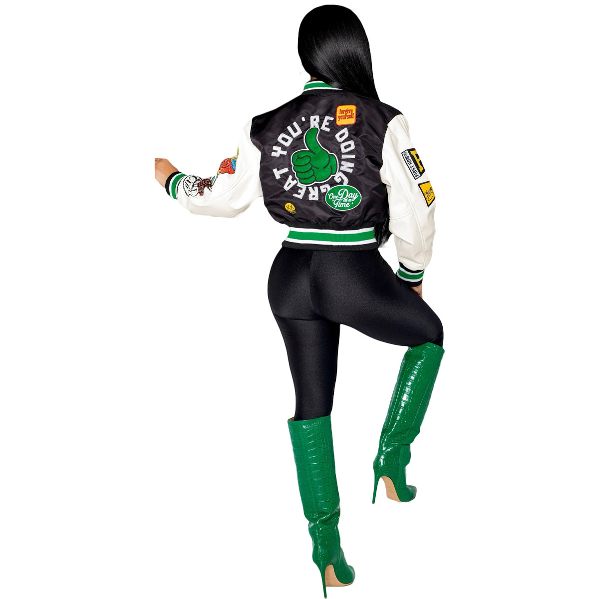 WB9139 Amazon independent station cross-border positioning printing thread fashion women's plus size baseball uniform