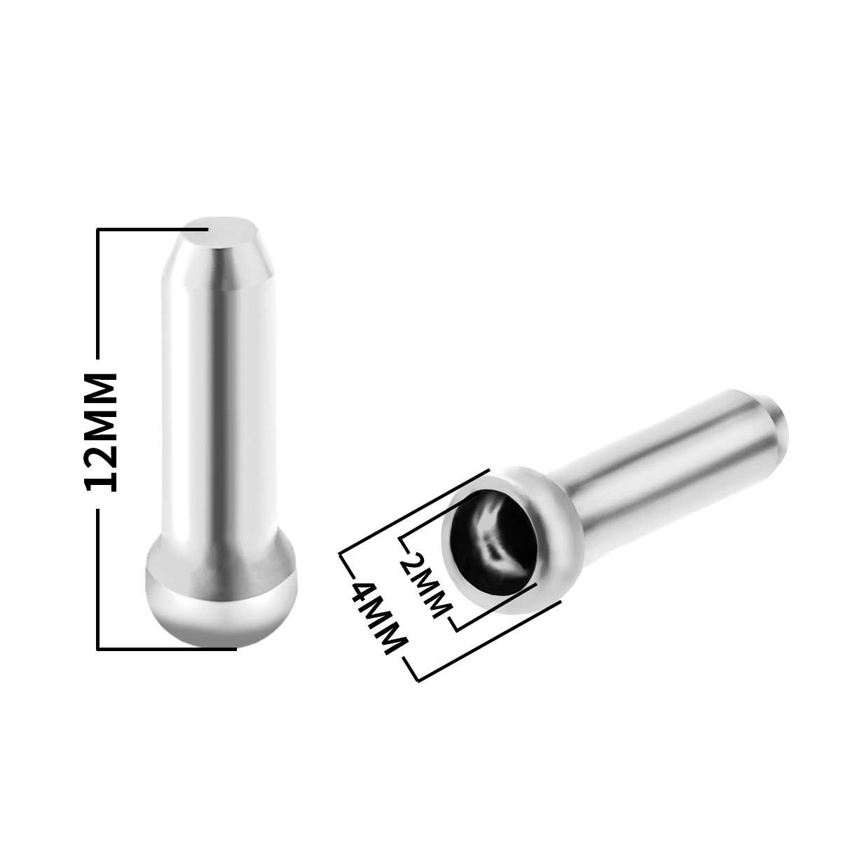 MUQZI mountain road bike line tail cap variable speed brake line core cap inner wire sleeve aluminum alloy silver