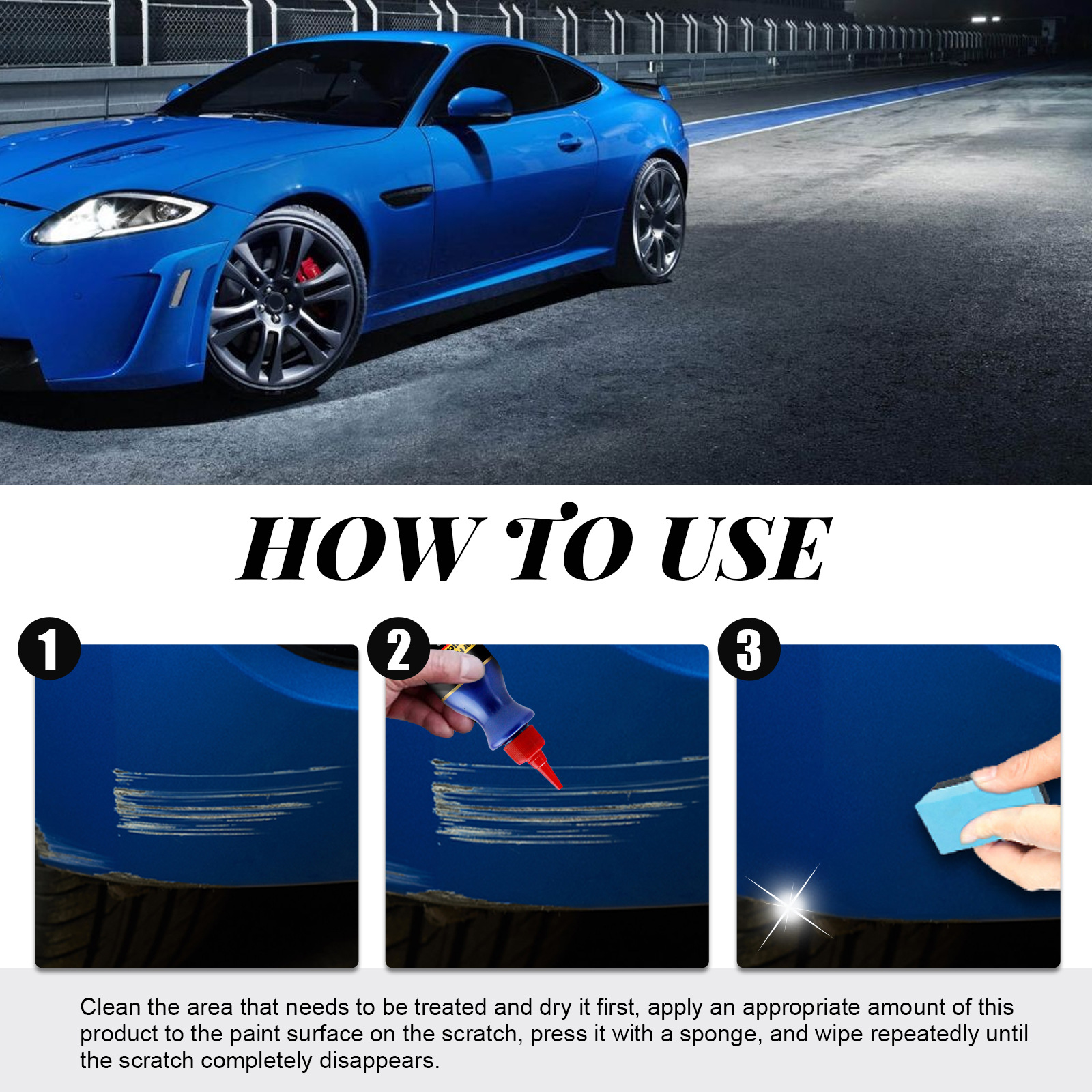 Rayhong Car Paint Care Scratch Repair Agent Car Paint Scratch Repair Protection Scratch Decontamination Polish