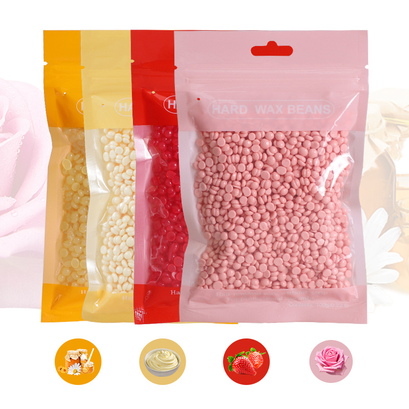 New product Depilatory wax bean 100g bag solid hard wax paper-free wax therapy grain depilatory beeswax hard wax bean