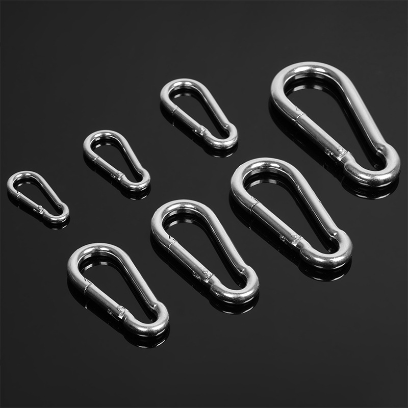 Galvanized spring buckle safety buckle carabiner safety buckle hanging buckle safety hook iron chain rope buckle