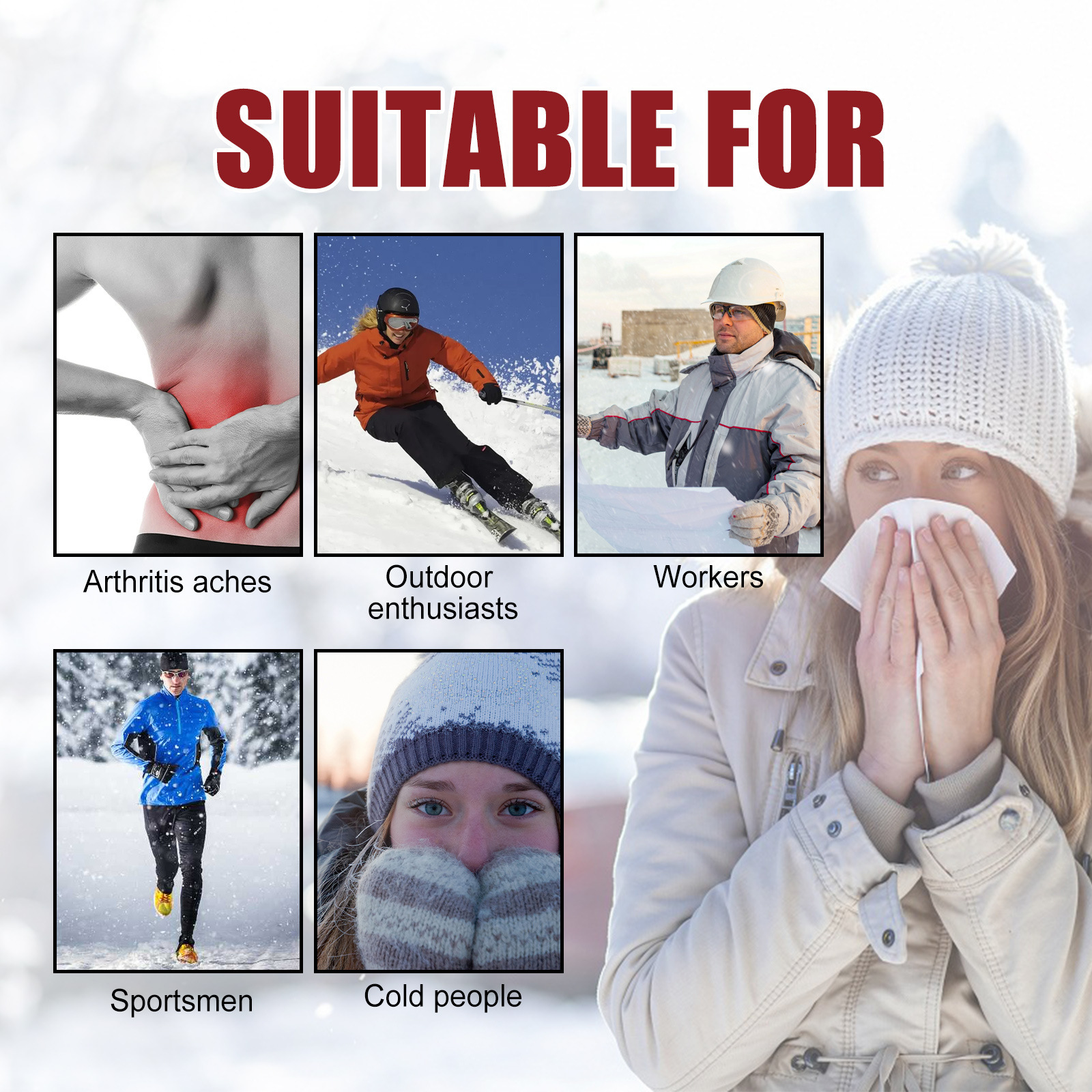 OUHOE body hand warmer winter home outdoor disposable heating cold repellent warm body warmer baby stickers_voghion.com