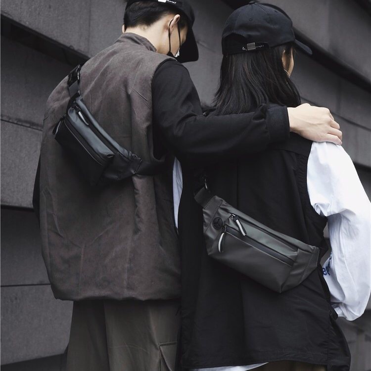 Chest Bag ins Men's Waist Bag Distinctive Leisure Outdoor Sports Crossbody Bag Fashionable Korean Style Trendy Dead Flying Riding Bag