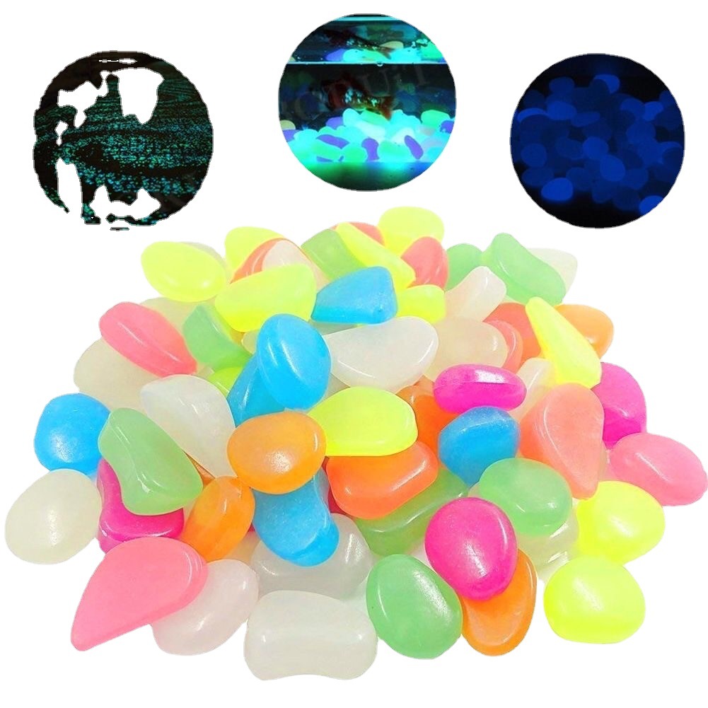 100/PCS color luminous stone villa gardening fish tank landscaping pebbles artificial luminous stone wholesale