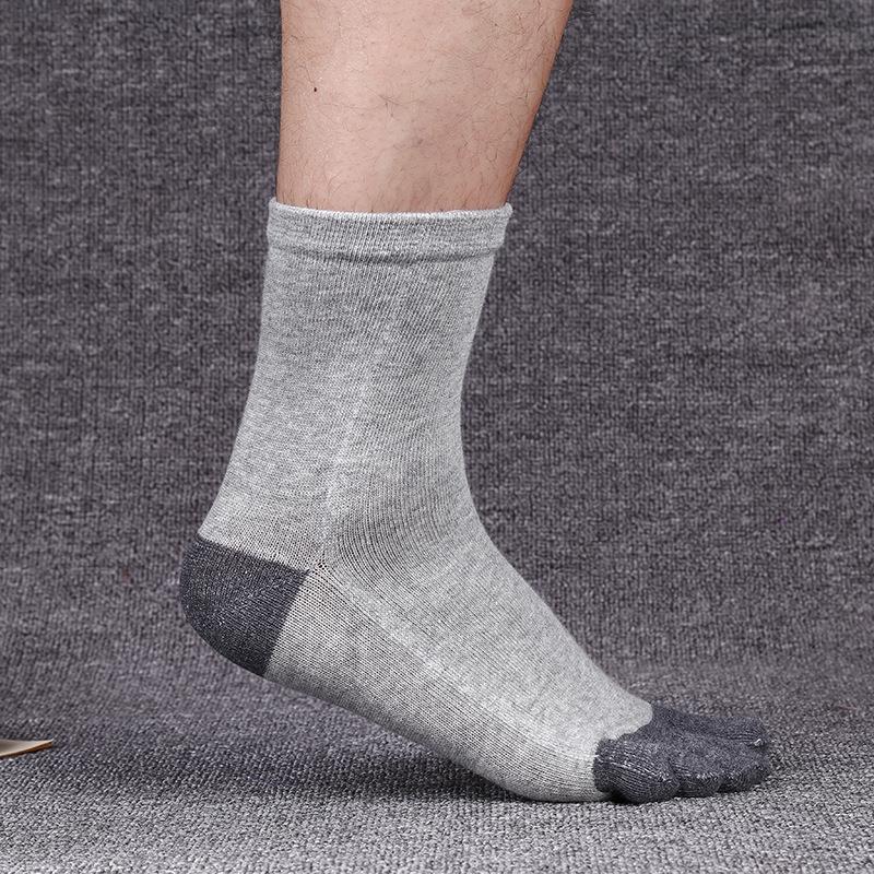 10 pairs free shipping autumn and winter five-finger socks men's cotton long thickened sports five-toe socks breathable cotton factory direct sales