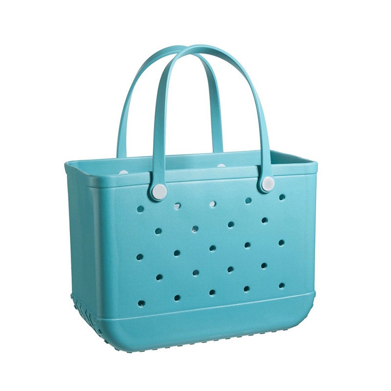 Cross-border European and American new storage women's handbag EVA Beach hole Big bag vegetable basket