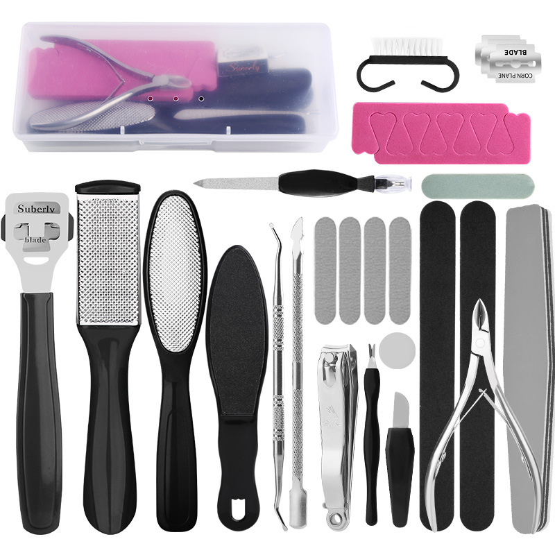 Foot rubbing board exfoliating foot grinder heel callus file scraping foot knife foot scraper pedicure planing tool set