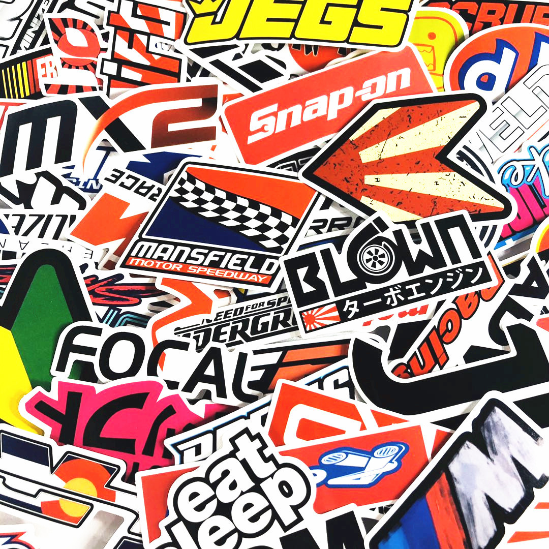 100 pieces of personalized letter trendy JDM car modification logo sticker luggage phone case helmet decoration sticker