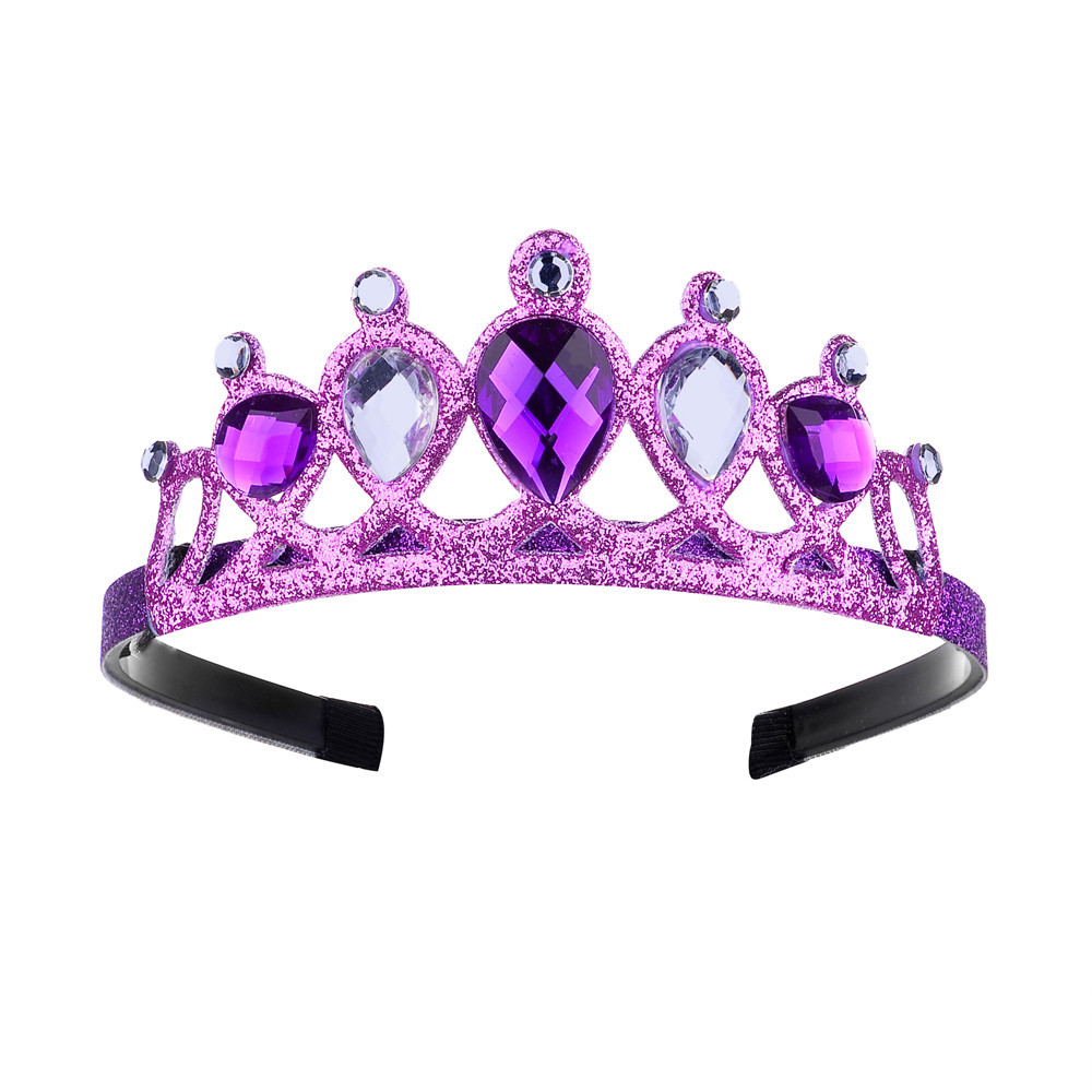 Hot Cross-border Headband Crown Tinker Bell Princess Rhinestone Hair Crown Party Headwear Prince Hair Crown