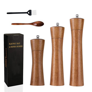 Seasoning Bottle Pepper Grinding Spice Mill Wooden Kitchen Pepper Grinder Manual Pepper Grinder