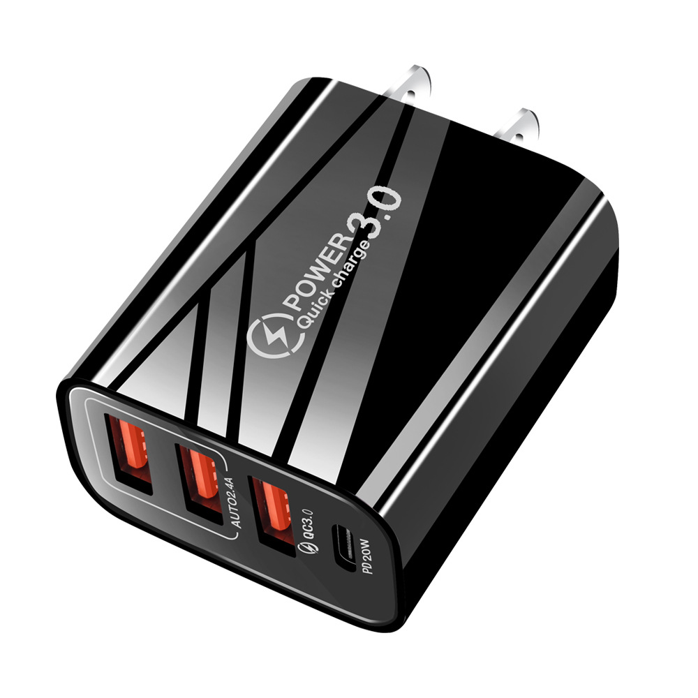 Mobile phone charger multi-port + TYPE-C Travel Charger Adapter 3USB European gauge US gauge 3UPD multi-port charging head