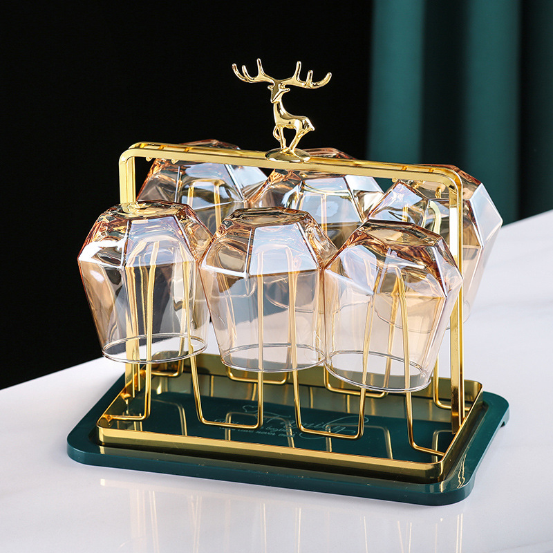 Elk Cup Rack Inverted Water Cup Rack Storage Rack Storage Tray Household Living Room Glass Cup Rack Tea Cup Drain Rack