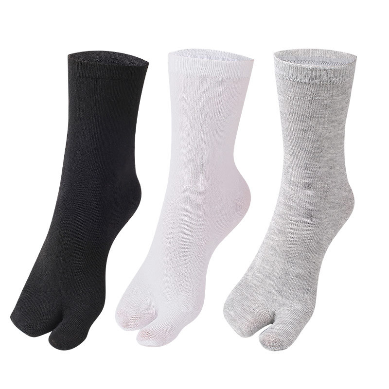 Spot supply men's and women's split-toe two-toe socks clog socks hallux valgus orthopedic split-toe sweat-absorbent floor socks
