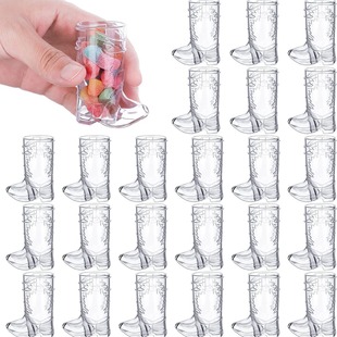 Spot Cowboy Boots Plastic Wine Glass Western Cowboy Theme Party Drink Transparent Small Wine Glass Bachelorette Party Supplies