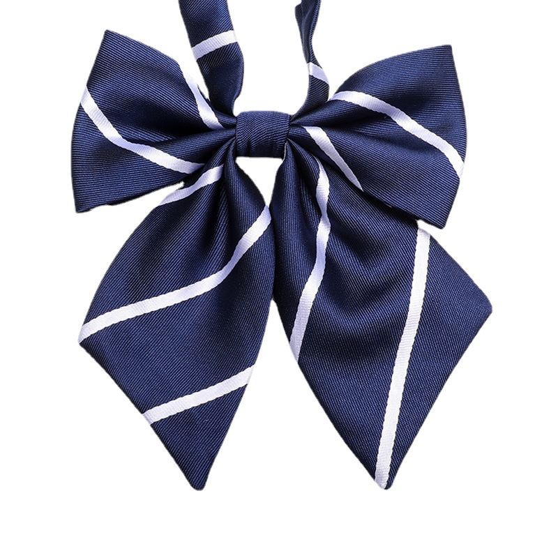 jk Uniform Bow Tie Female Solid Color Feather Root Japanese Style Bevel Boxer Student Collar Flower Bow Sailor Suit Small Collar Flower