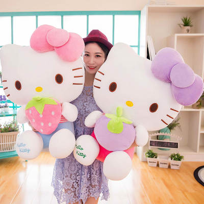 Cartoon kt cat doll amazon cross border plush toy wholesale strawberry angel kitty doll birthday gift