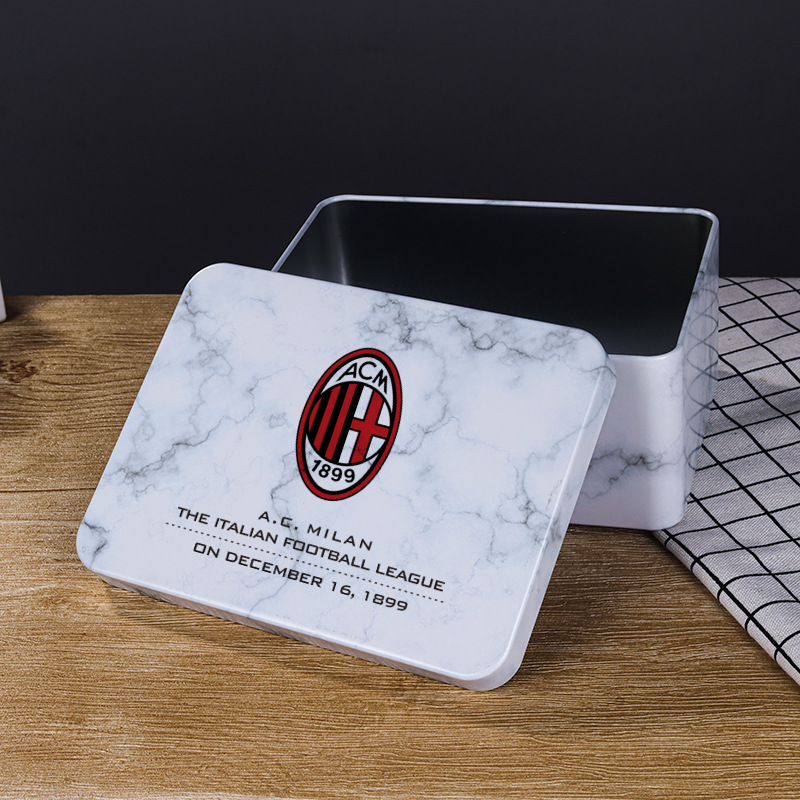 Football Giants club gift box rectangular tinplate box Star hand-made packaging box iron box