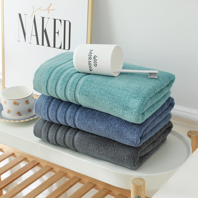 Combed long staple cotton small bath towel 50*100cm cotton children's strapless thick soft absorbent embroidery logo wholesale