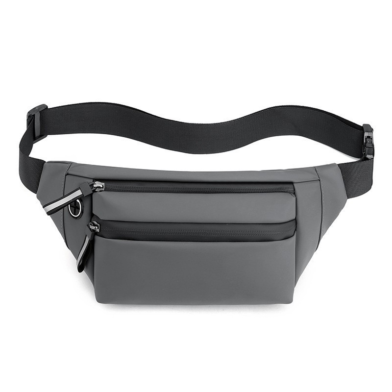 Nylon Waist Bag Men's Chest Bag Casual Crossbody Bag Outdoor Sports Leather Film Trendy Simple Single Shoulder Chest Bag Printable logo
